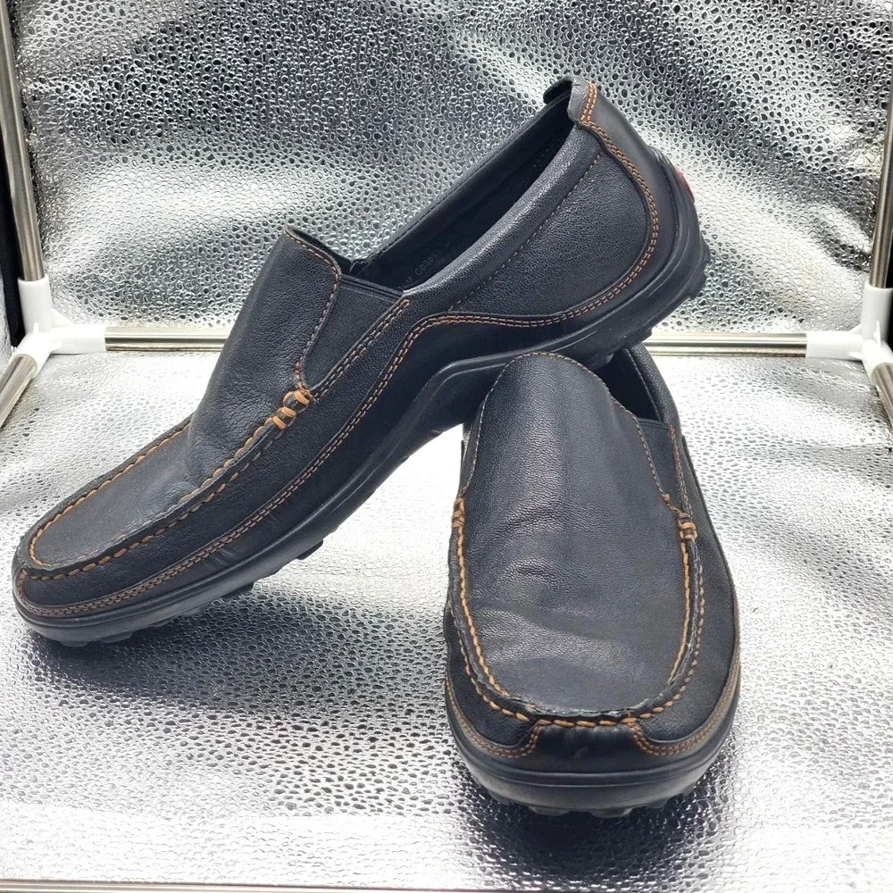 Cole Haan Tucker Venetian Loafer Shoes Mens‎ 10M Black Leather Slip On Comfort